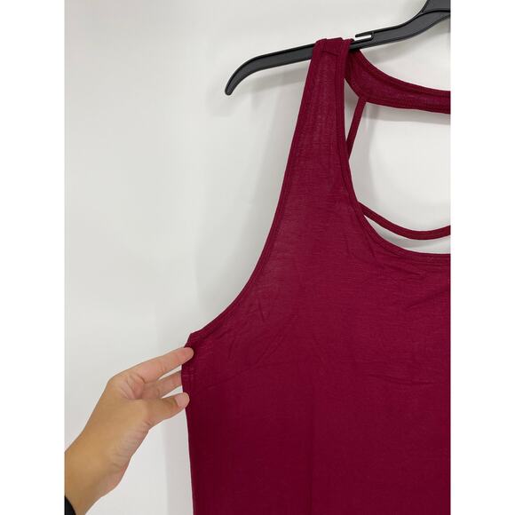 Whisper Womens Burgundy Strappy Tank Top NEW 1X - Picture 4 of 8